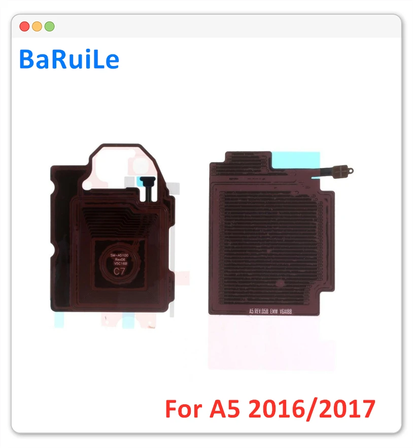 BaRuiLe 10 шт. NFC чип антенны гибкий кабель для Samsung Galaxy A5 2016 A510 2017 A520 датчик с наклейкой