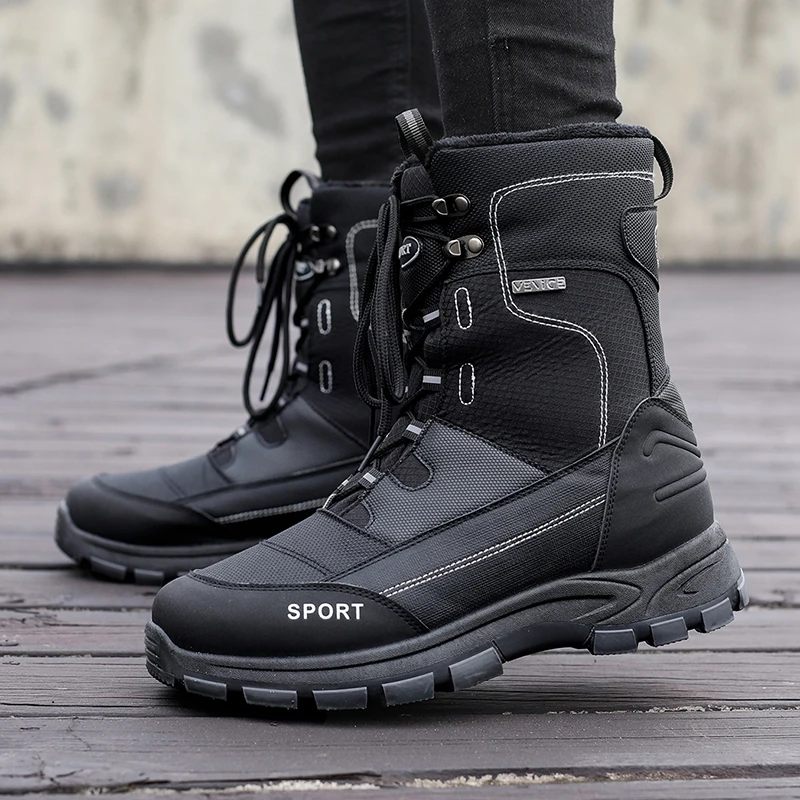 

Winter Inside Fur Men Boots Brand Mens Military Combat Boot Anti Slip Snow Boots For Men Designer Military Tactical Training Man