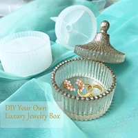 3d resin molds jewelry jar silicone mold with lids 3d storage jar candy box flower pot mold diy home decor bottle resin mold