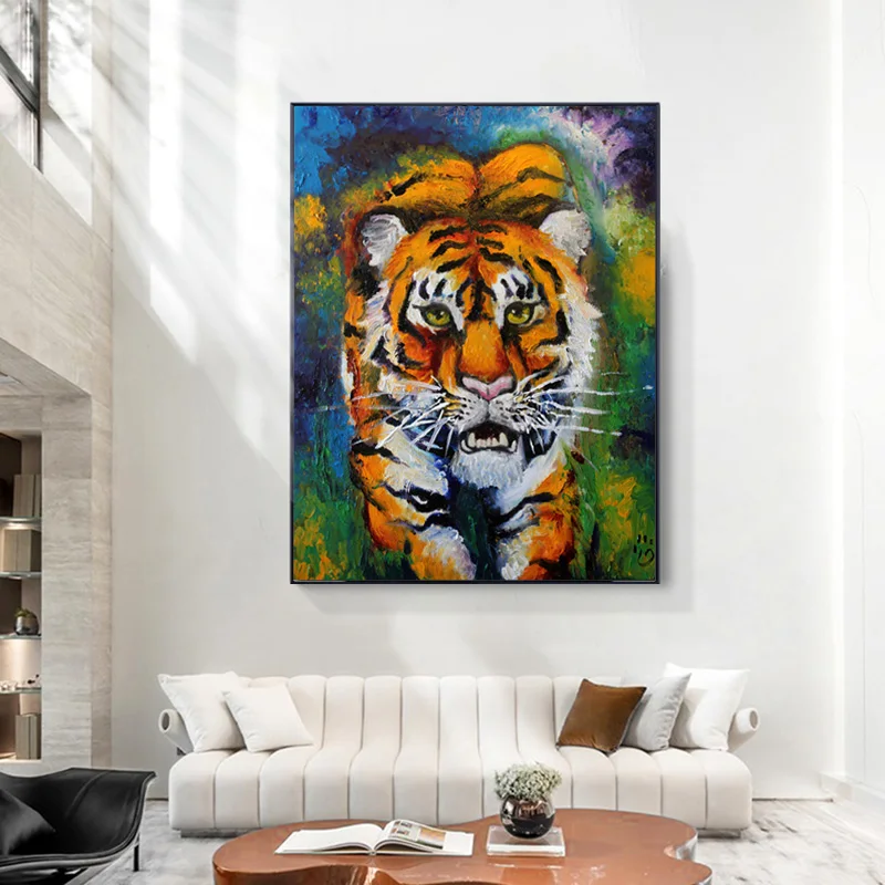 Тигра Настенная живопись на холсте картины для Гостиная стены Печать