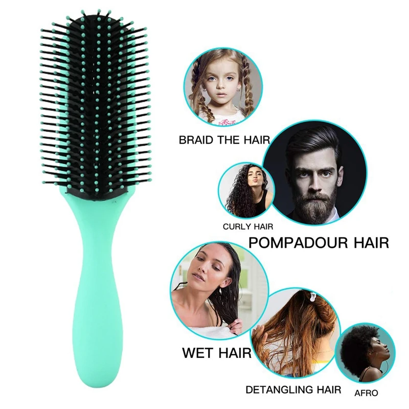 

4Pcs Paddle Hair Brush, Detangling Brush and Hair Comb Set for Men and Women