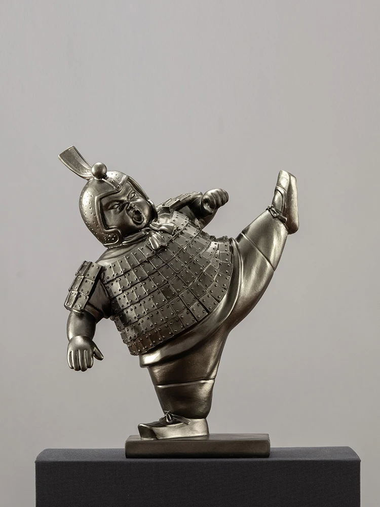 Ornament Qin Da Terracotta Warriors Ornaments Retro Office TV New Chinese Style Home Entrance Cabinet | Дом и сад
