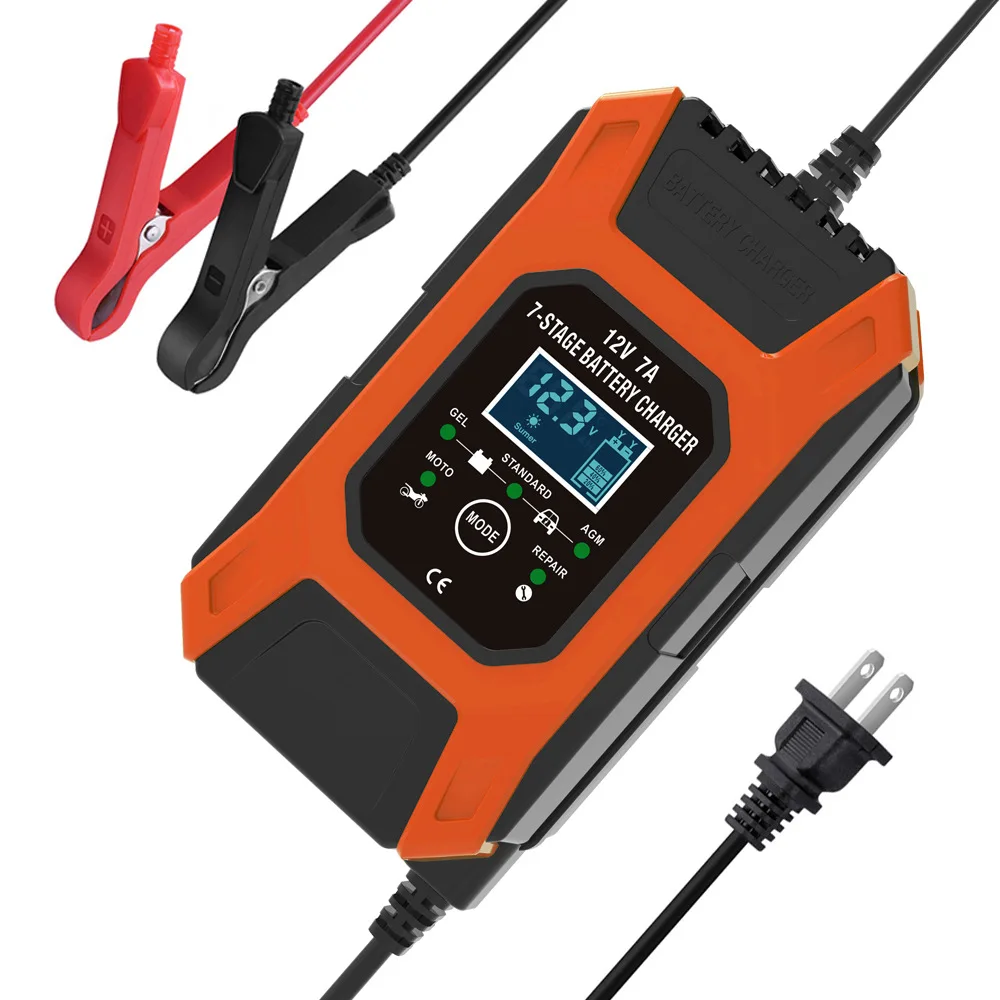 FOXSUR 7A/12V 7 этап Батарея Зарядное устройство свинцово гель STD AGM автомобильные