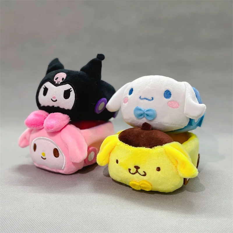 

Kawaii My Melody Kuromi Cinnamoroll Cartoon Creative Plush Doll Storage Car Car Pendant Storage Box Children's Toy Birthday Gift