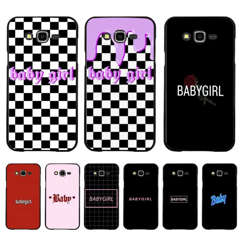 

BABY Babe babygirl honey line Text art Phone Case For Samsung Galaxy J4plus J6 J5 J72016 J7prime for J7Core J6plus