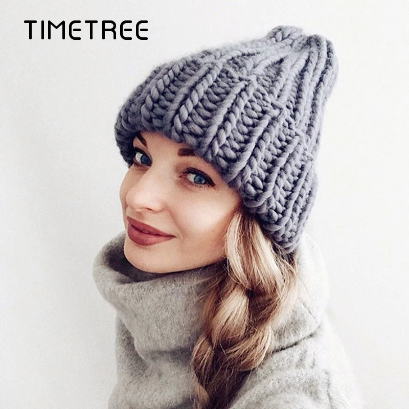 Шерстяной вязаный однотонный зимний женский берет ins в стиле ретро с защитой ушей