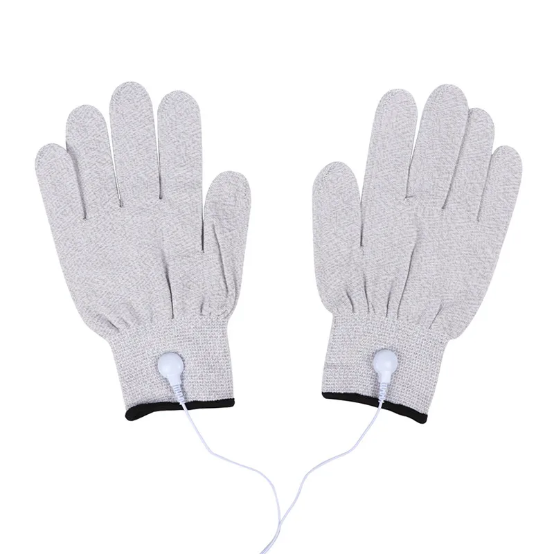 1 пара перчаток для электротерапии из дышащего волокна перчатки с кабелем |