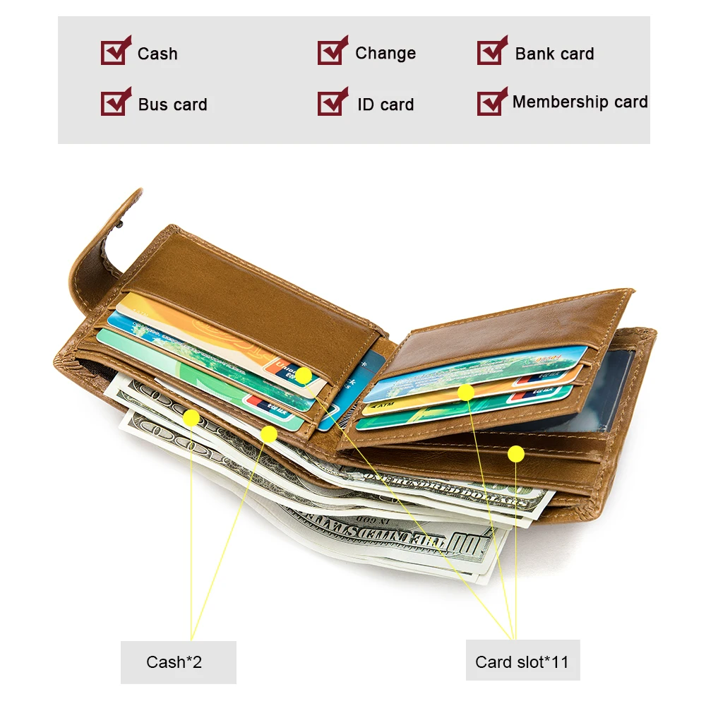 Короткий бумажник кожаный мужской тонкий винтажный из натуральной кожи мужские