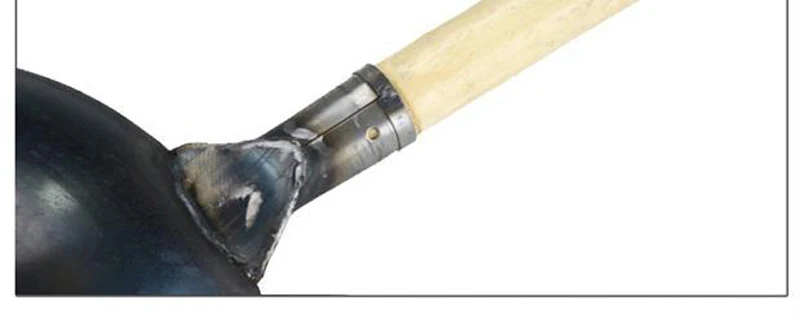 2 мм деревянная ручка из чистого железа кастрюля нержавеющей стали без покрытия