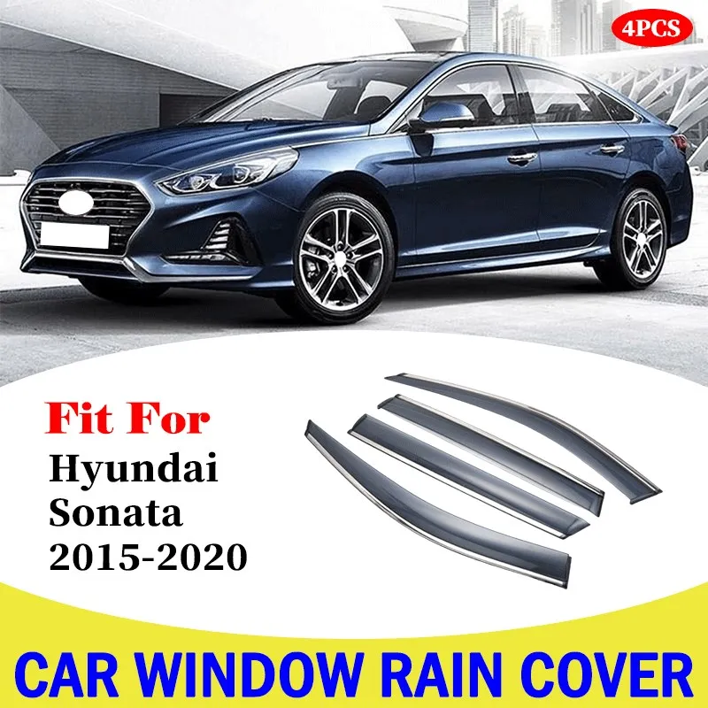 Чехол для окна автомобиля от дождя Hyundai Sonata 2015 2020 дефлекторы защита ветра солнца