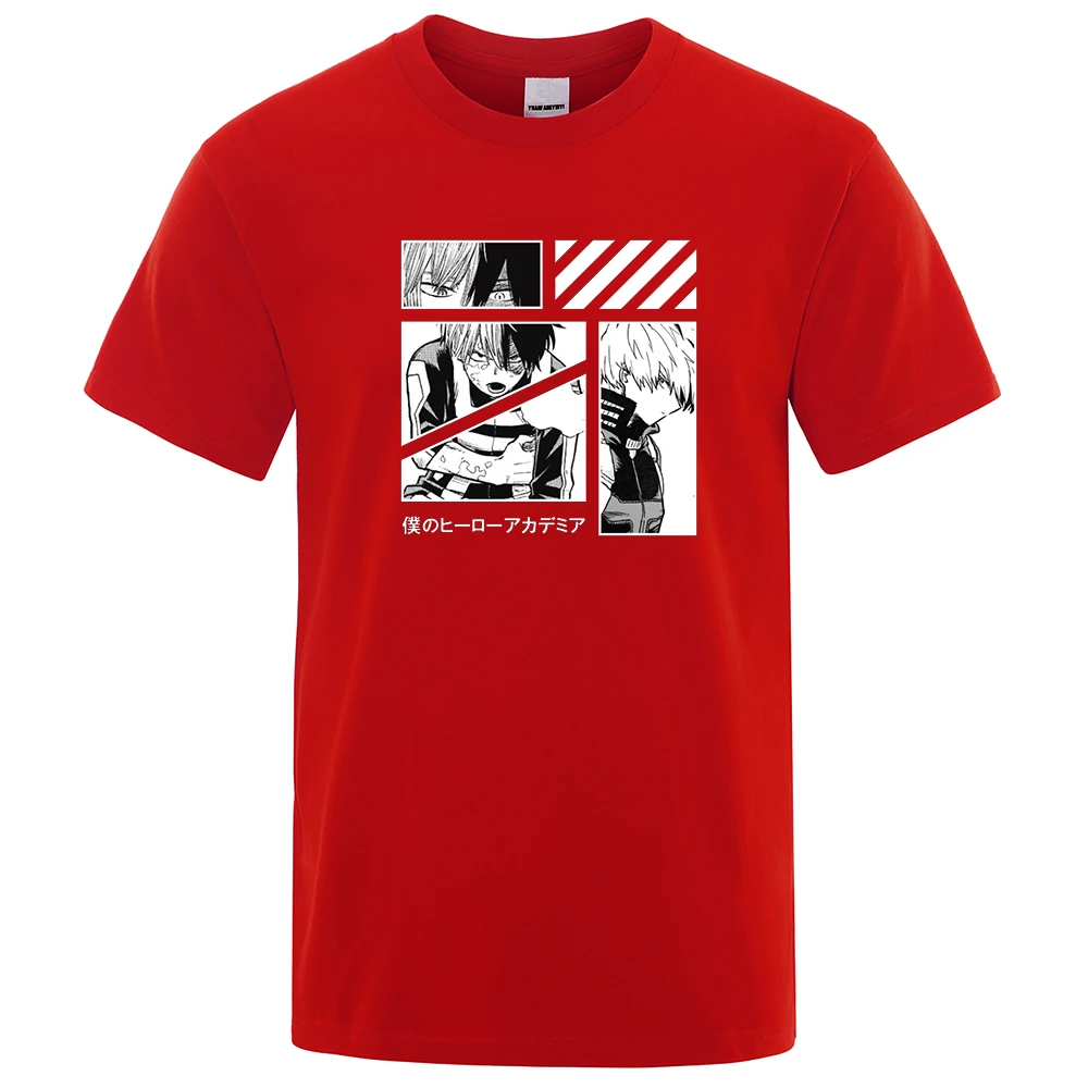 

Мужская футболка с принтом «Мой герой Академия Тодороки шото», уличная модная спортивная одежда большого размера, высококачественная повс...