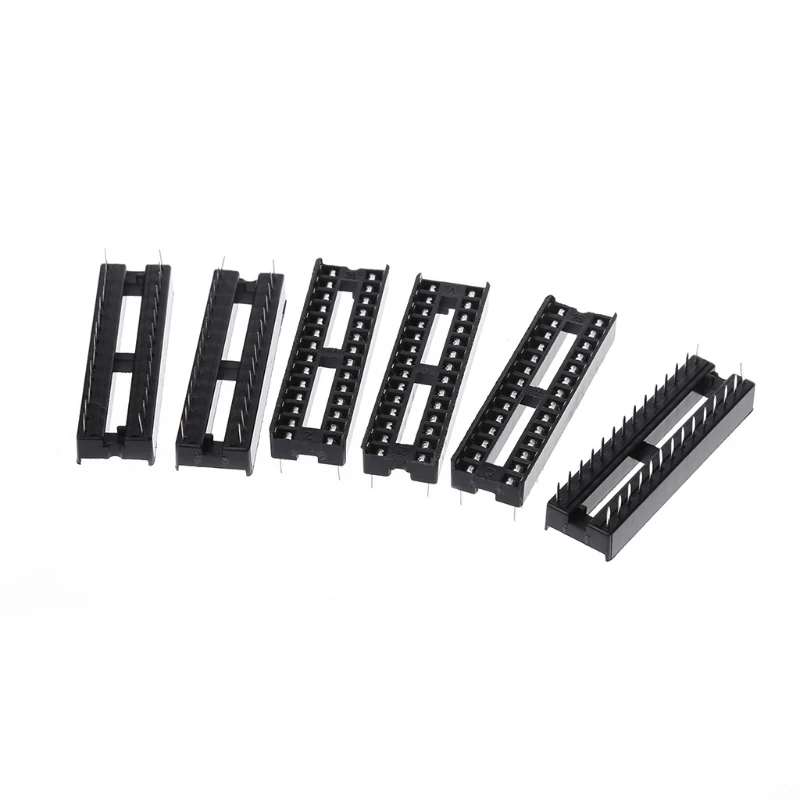 

66 Pcs/set DIP IC Sockets Adaptor Solder Type Socket Kit 6 8 14 16 18 20 24 28 Pins G88B