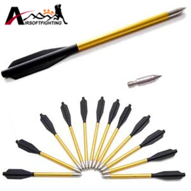 60 шт./упак. открытый Стрельба Охота Алюминий советы болт 6.5 &quotДлина стрелка из