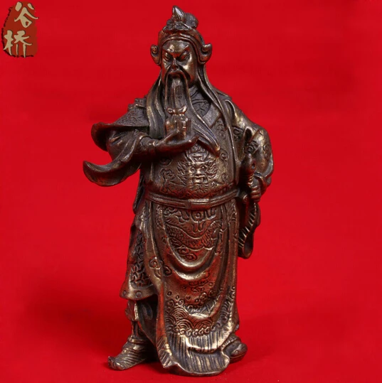 --- 418 + бронзовая скульптура guan gong украшения маммографий Бронзовая статуя медная |