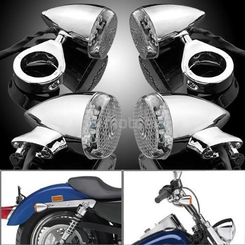 4 шт. поворотники для мотоцикла 41 мм|harley harley|harley ledharley turn signal lens |