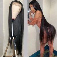 30 40 inch bone straight human hair lace front wig short bob lace frontal human hair wigs for black women brazilian virgin hair