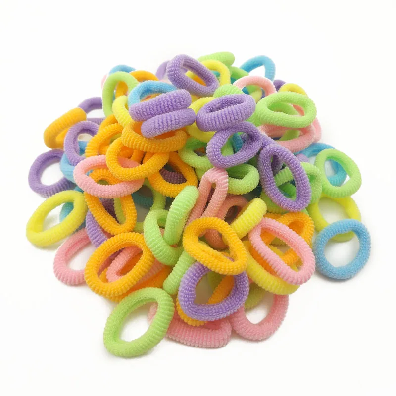 100 шт./лот ободок для волос детей резинка держатель хвоста эластичная детские