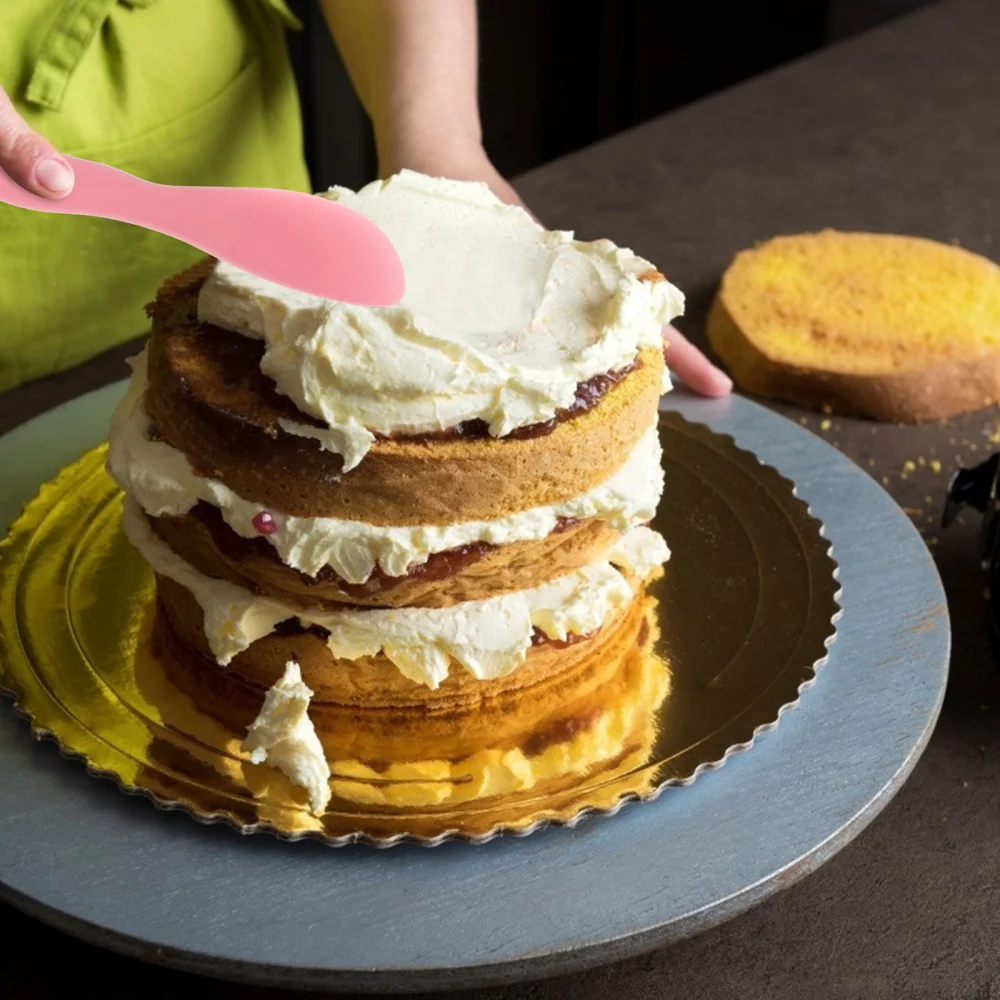 

5Pcs Cake Smoother Scrapers Silicone Pastry Butter Cream Spatulas )
