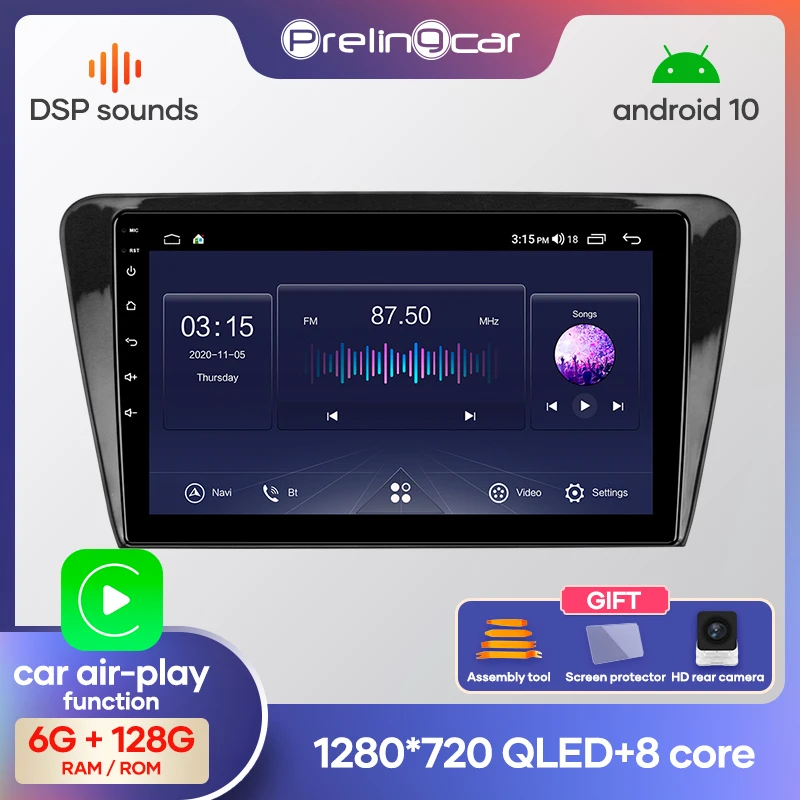Автомагнитола prelingcar для Skoda Octavia 3 2013 2018 мультимедийный видеоплеер навигация GPS