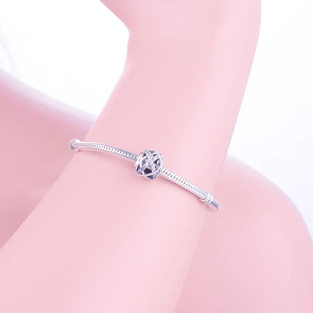 Бусина Шарм Галактика из серебра 2018 пробы для браслетов и ожерелий|Бусины| |