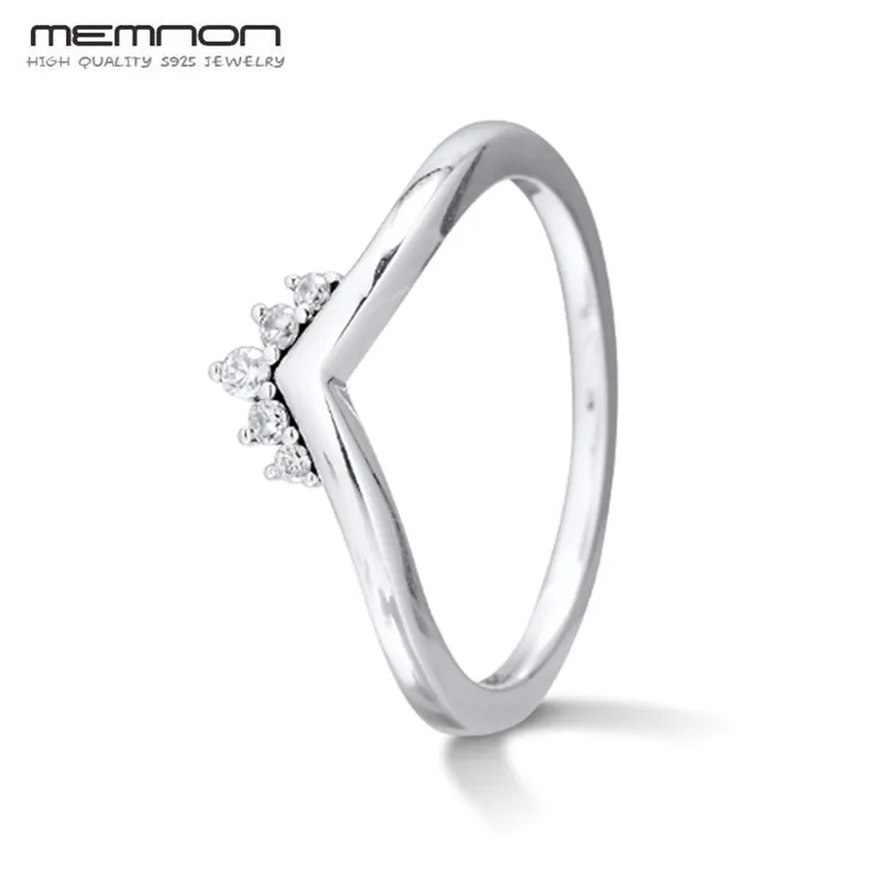 

Top quality New Autumn silver 925 jewelry Tiara Wishbone Ring 925 Sterling Silver Rings for women anillo fashion Memnon Jewelry
