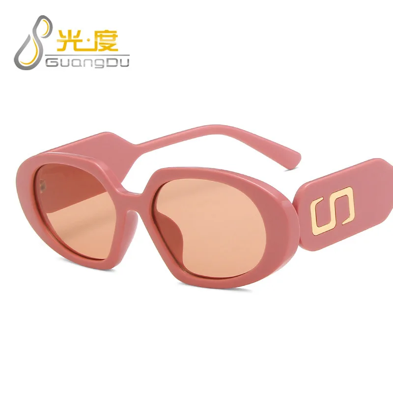 

oval sunglasses women men 2021 brand designer laides fashion big frame leg Outdoor Shopping Shade retro oculos de sol feminino