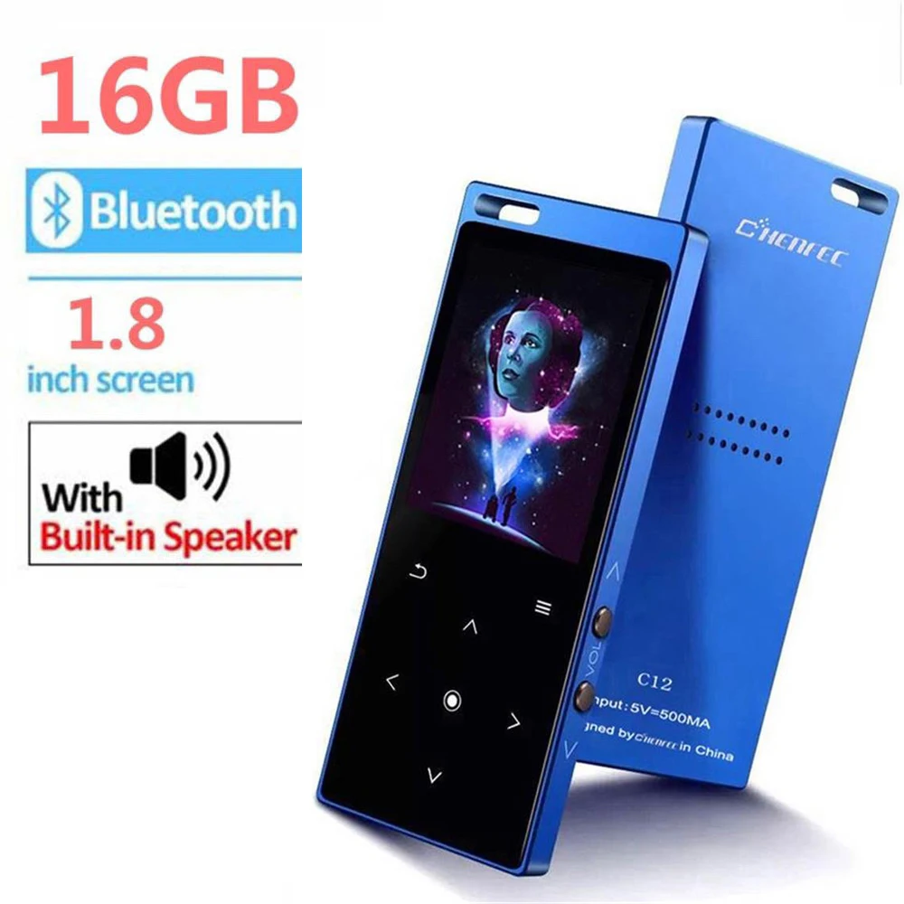 MP3-плеер Bluetooth 4,2 без потерь звук 1,8 дюймов экран металлический корпус музыкальный плеер с FM, рекордер, поддержка sd-карты до 128 ГБ