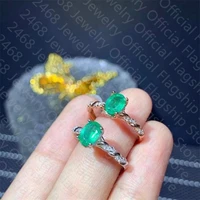 new natural emerald ring 925 silver womens ring simple design a gift for mother