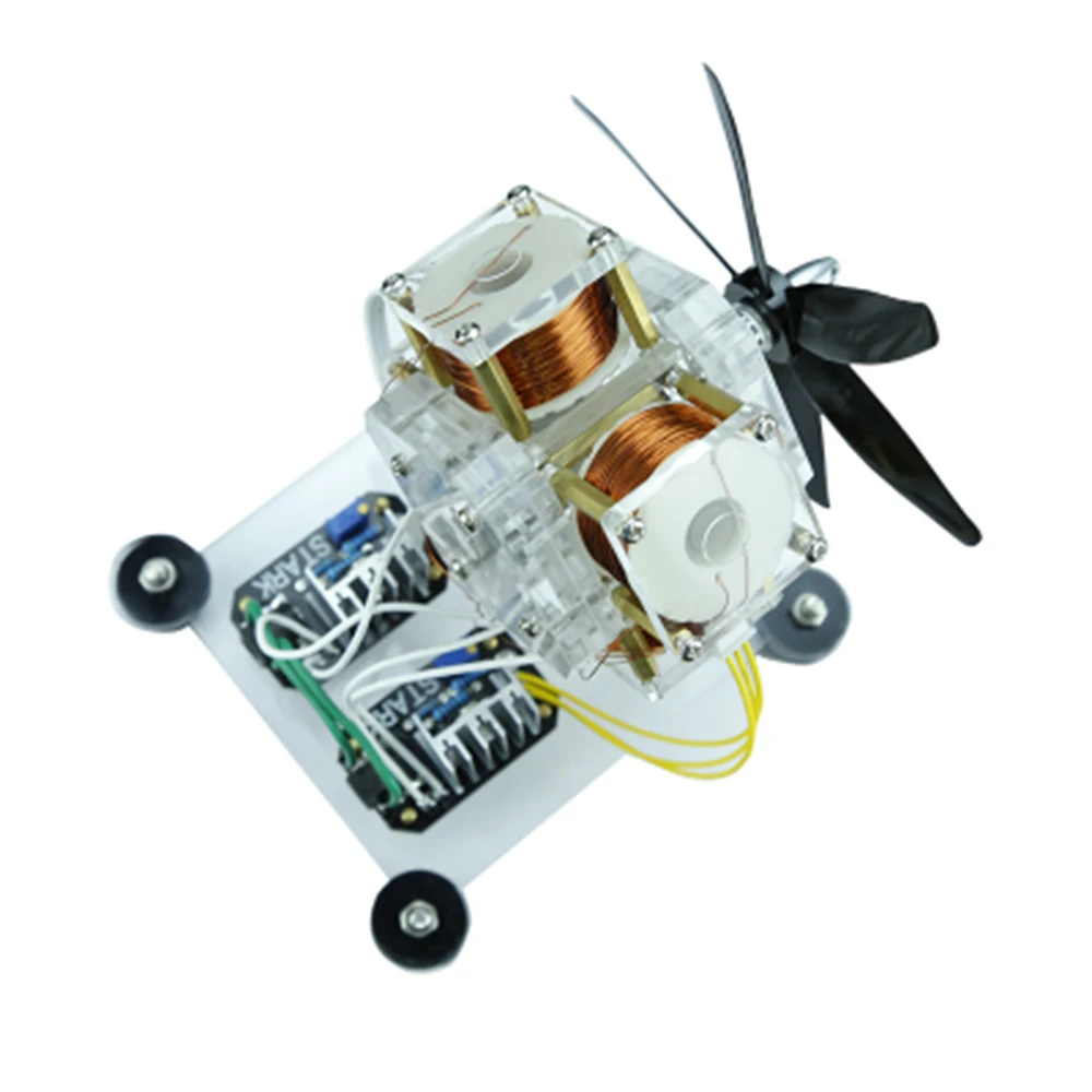 Four coil fan motor brushless Hall electromagnetic micromotor handmade gift ideas | Инструменты