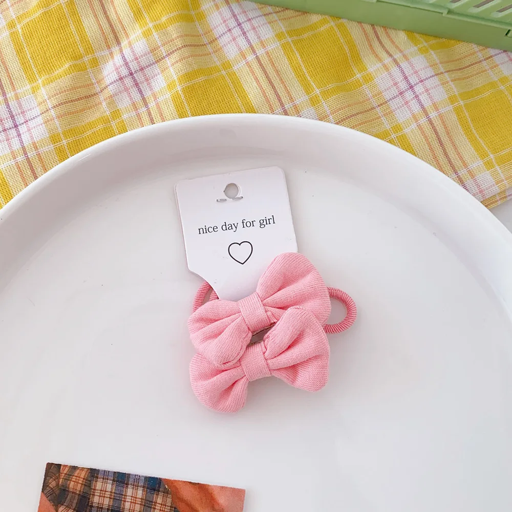

2 packs of cute bow hair tie hair rope double ponytail rubber band head rope hair accessories for girls