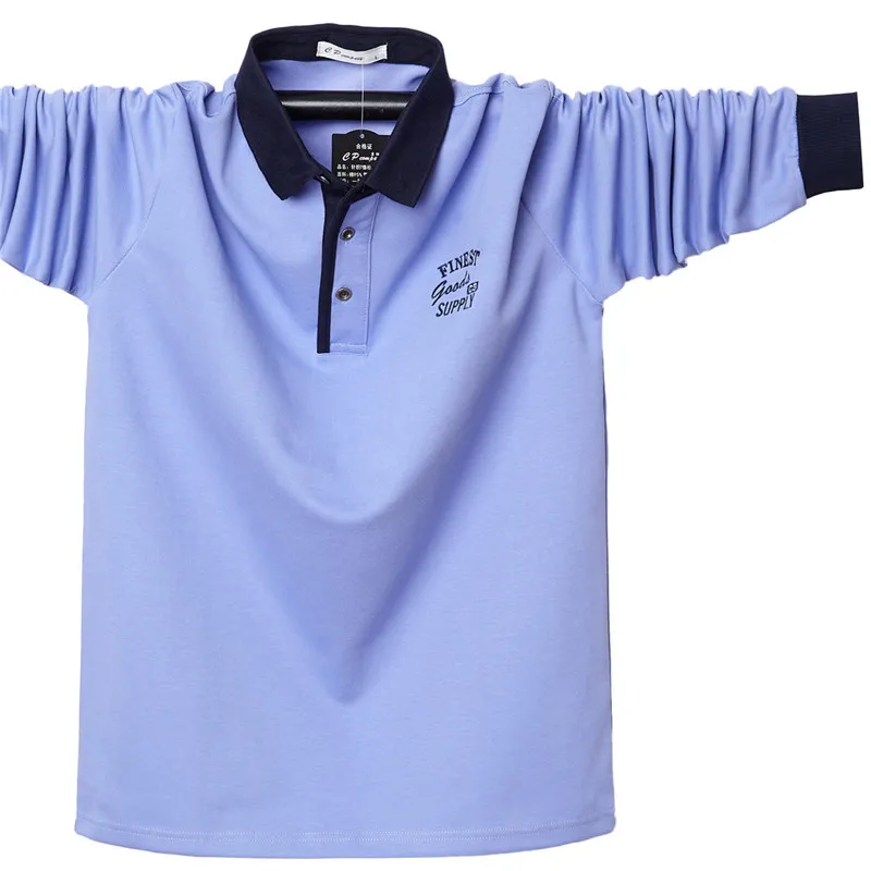 Men Polo Shirt long sleeve plus size 5xl 6xl Cotton Shirts Long Sleeve Homme Camisa | Мужская одежда