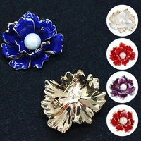 women vintage brooches noble peony imitation pearl dressmaking pins folk custom large corsage brooch jewelry party luxury