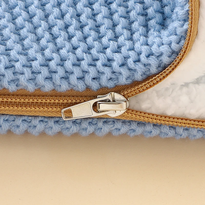 

Baby Sleeping Bags Knitted Solid Newborn Swaddle Wrap Zipper Villus Warm Winter Toddler Infant Sleep Sack Fashion Cute Fox Ears