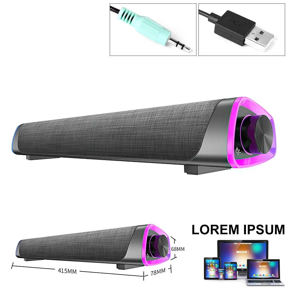 3D объемный Саундбар Bluetooth 5 0 колонка проводные компьютерные колонки s стерео