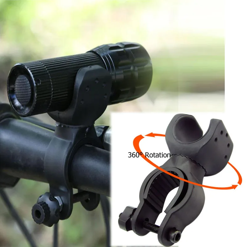 360 градусов вращения держатель для велосипедного фонаря крепление Универсальный
