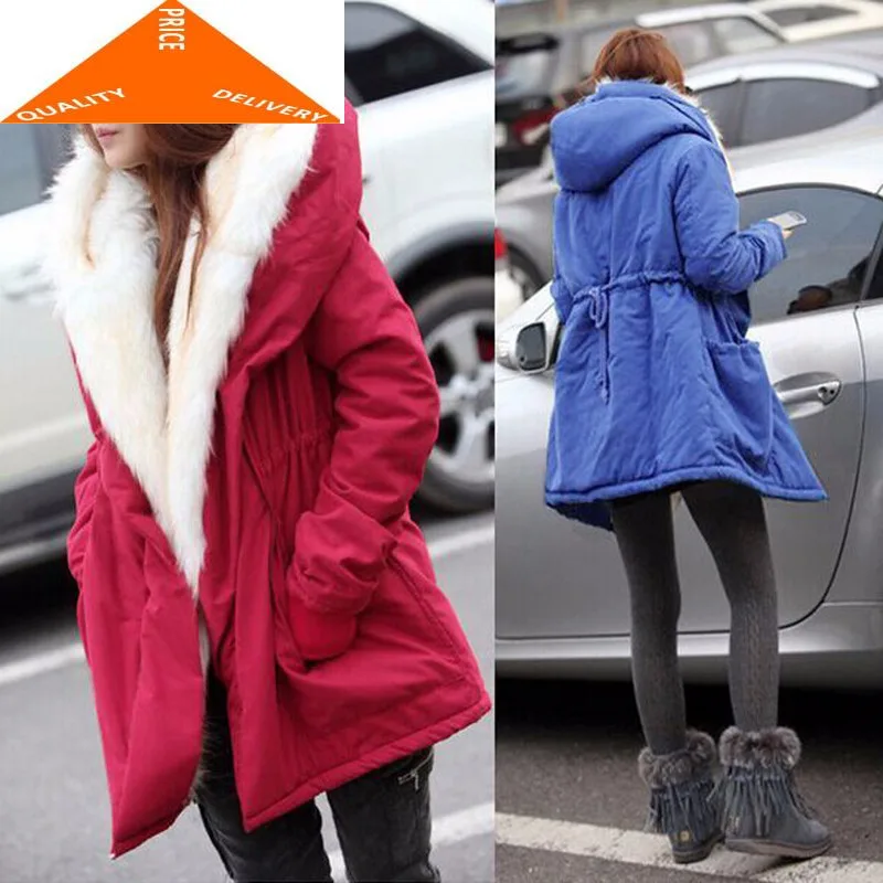 

2020 Ladies Parka Winter Jacket Women Velvet Streetwear Coat Hat Hooded Black Jackets Tops Clothes Parkas Mujer LWL979