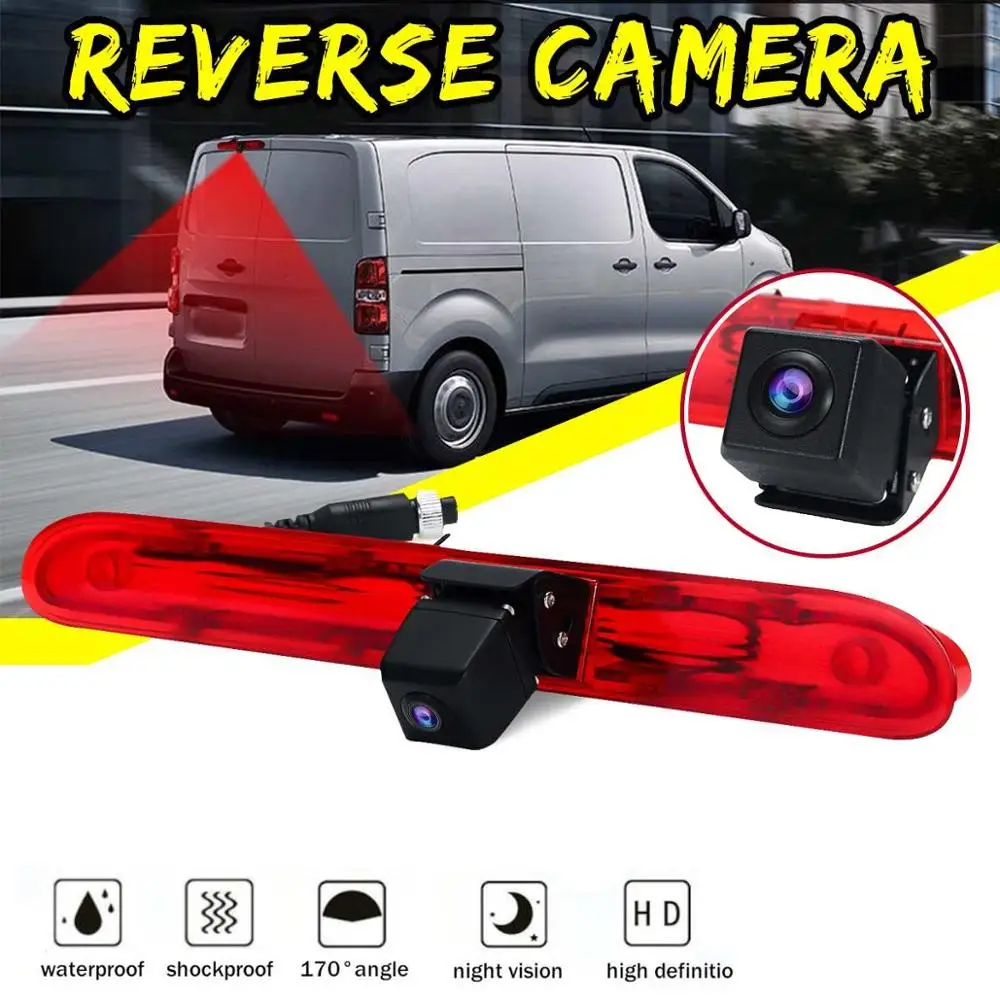 Car Brake Light Rear View Camera for Citroen Jumpy Dispatch SpaceTourer Peugeot Expert Traveller ProAce 16-19 Reverse BackUp Cam