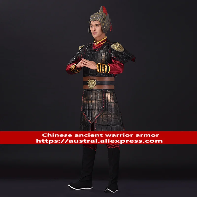 Патрульная Униформа китайского древнего солдата броня для кино и телевидения