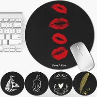 waterproof non slip leather desktop mouse pad stylish simplicity and round shape for notebook desktop computer mouse pad
