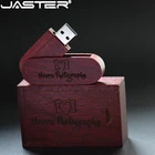 Деревянный USB-накопитель JASTER, 4 ГБ, 8 ГБ, 16 ГБ, 32 ГБ, 64 ГБ, экологически чистая древесина, возможно нанесение логотипа по индивидуальному заказу (1 шт. бесплатного логотипа)