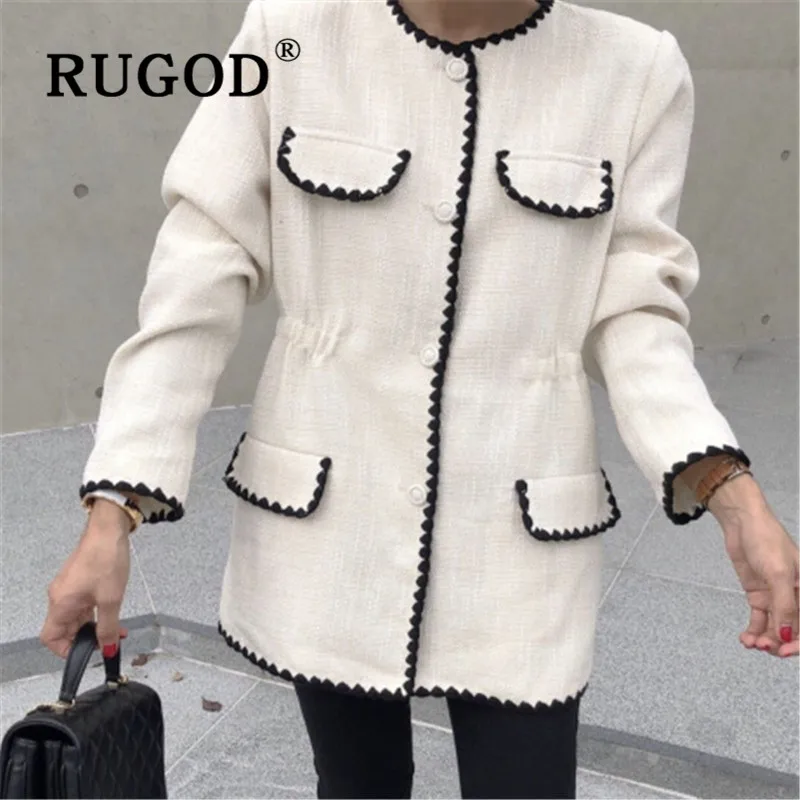 пальто женское RUGOD элегантный офисный женский шерстяной Блейзер женская