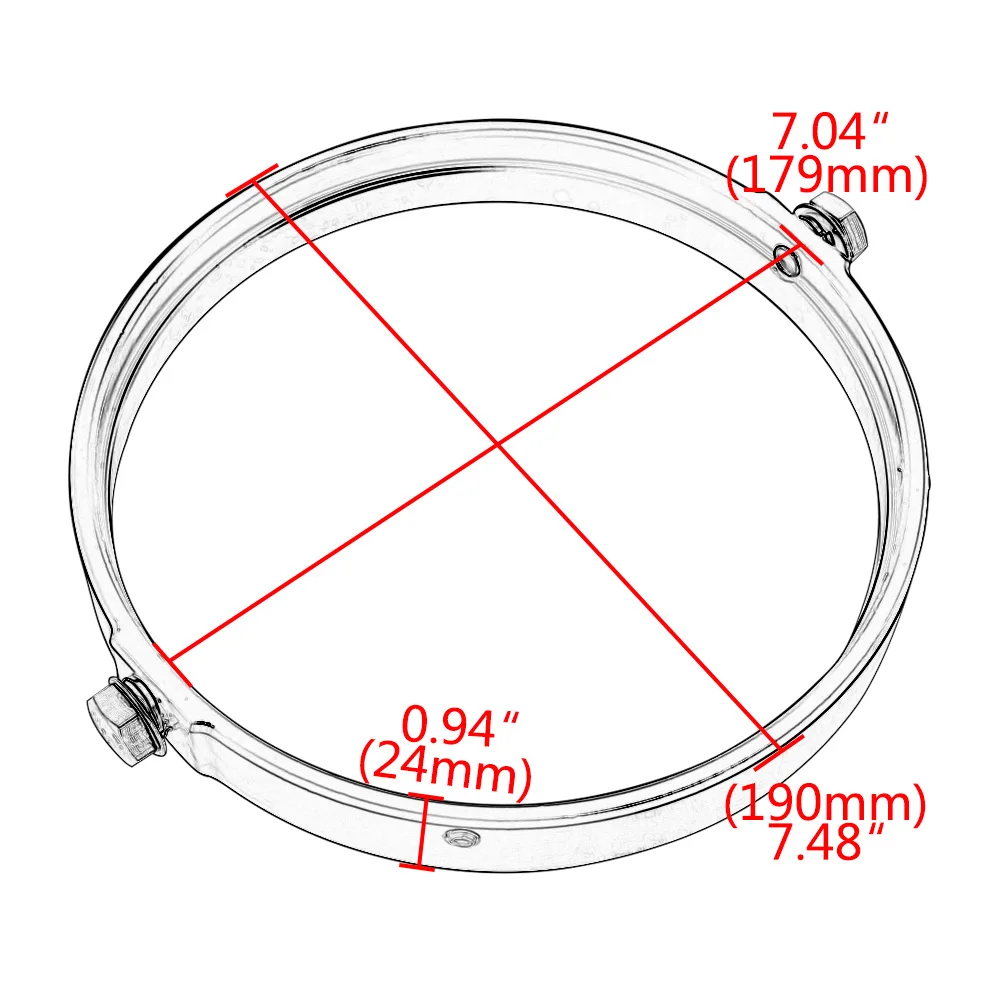 Круглый светодиодный адаптер для мотоциклетной фары Универсальное крепление