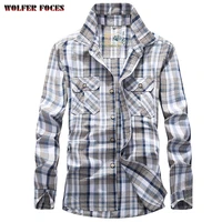2021mens long sleeve shirt spring and autumn business casual mens large size loose plaid shirt pure cotton thin