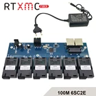 3A 3B локальных сетей 10100M Ethernet-коммутатор волокна 6 Порты и разъёмы SC 20 км 2 UTP RJ45 быстро Erhetnet волоконно-оптический переключатель с Мощность