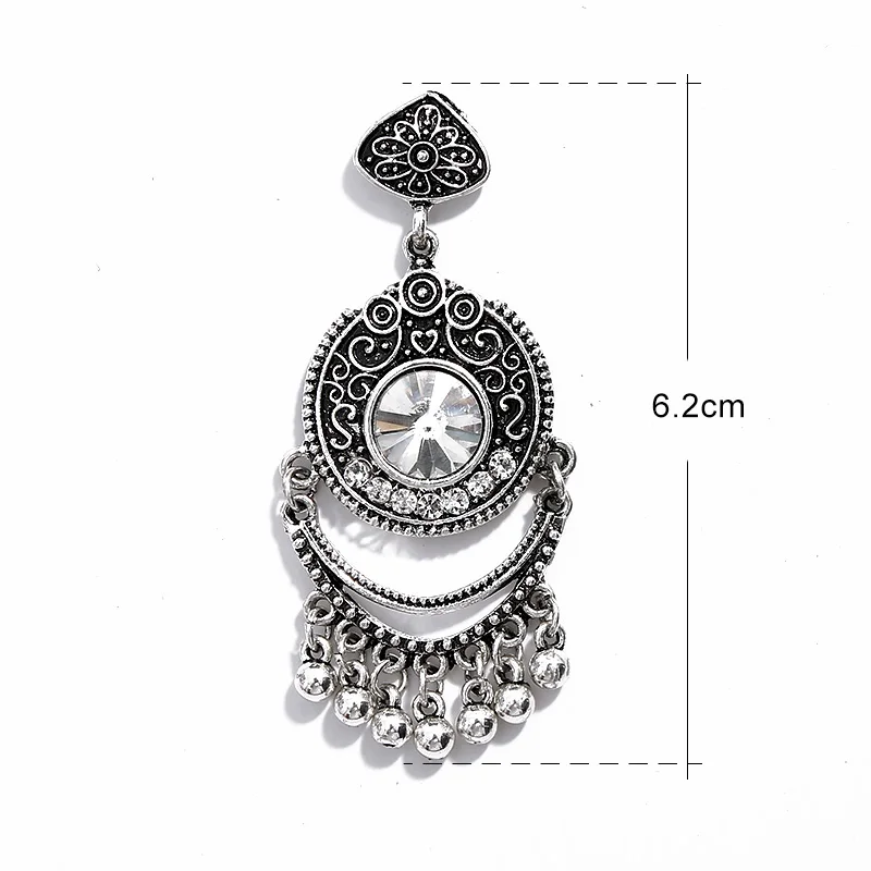 Женские серьги с кисточками в винтажном стиле большие золотистые