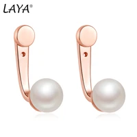 laya 925 sterling silver fashion simple design natural freshwater bread beads pearl earrings for women fine jewelry 2021 trend
