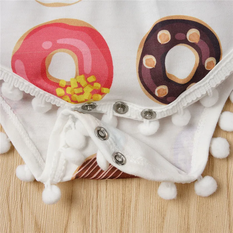 Летняя одежда для маленьких девочек комбинезоны с кисточками без рукавов