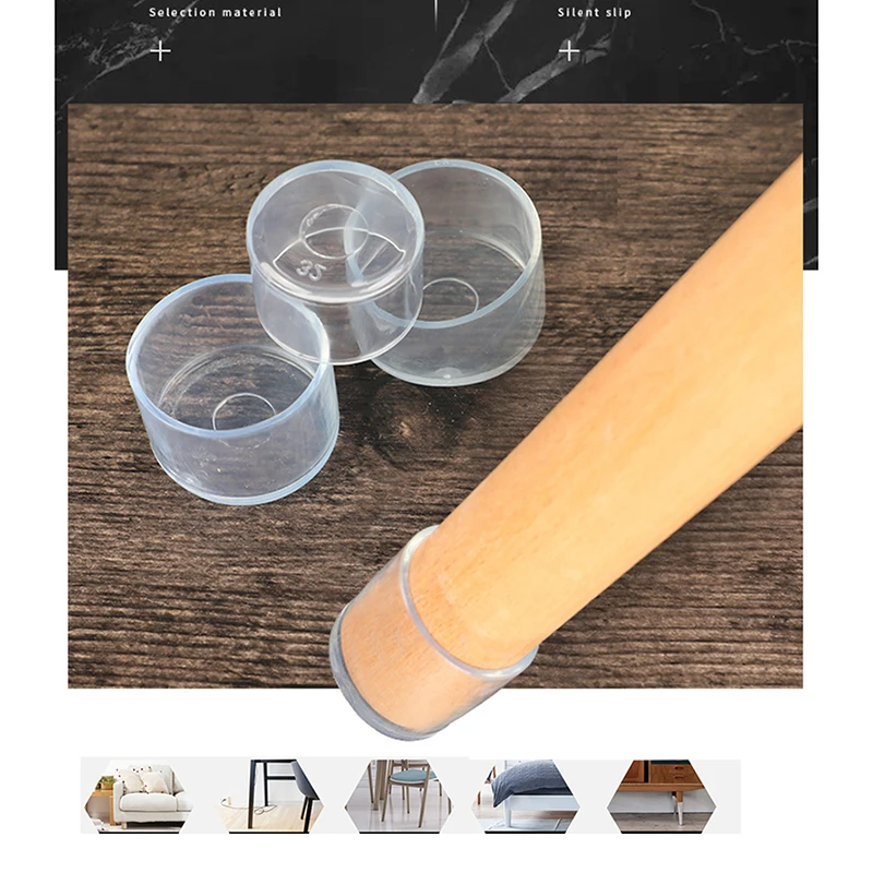 

4pcs/set Chair Leg Caps Rubber Feet Protector Pads Furniture Table Covers Socks hole plugs dust Cover furniture leveling feet