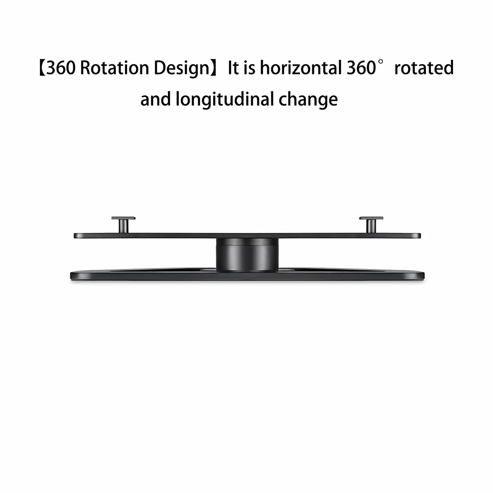 

Bracket Stand 360 Degree Rotation Base Durable Aluminum Mount Home Holder Adjustable Office Black Show 2nd
