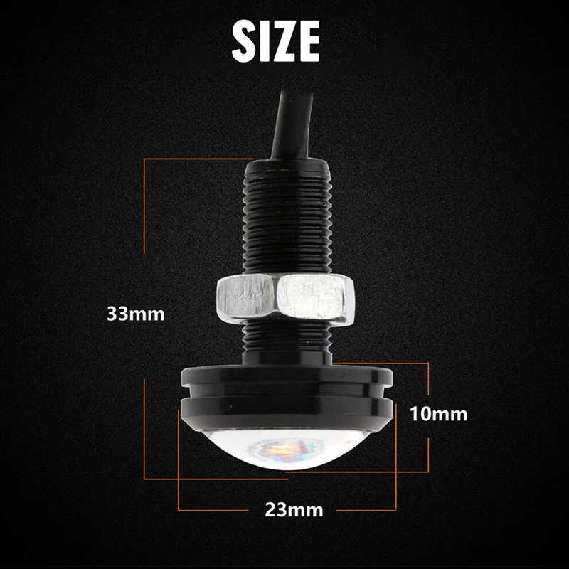 10 Pieces 23mm Led Eagle Eye 4014 LED Waterproof Daytime Running Lights Source Backup Reversing Parking Signal Lamp Amber HLXG | Автомобили